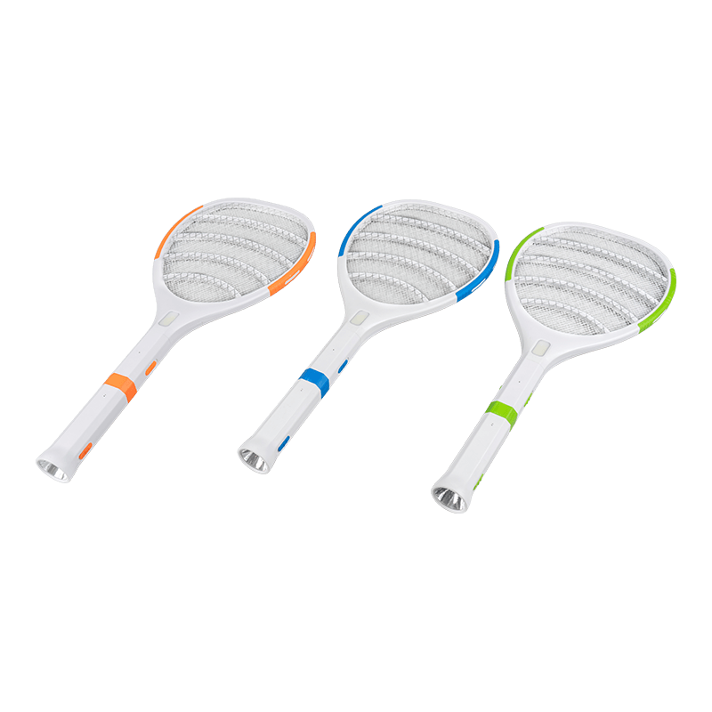 FF-808 拆卸带 LED 灯的手电筒 铅酸电池 400mAh 家用电动蚊拍