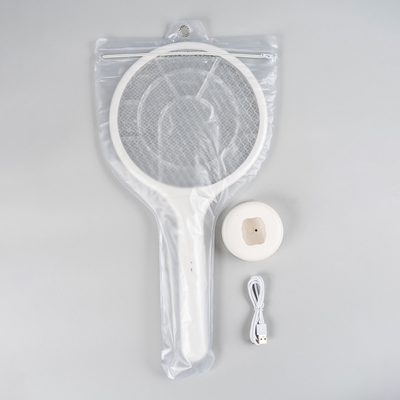 FF-671 250mAh 铅酸电池锈迹图案电动蚊拍带底座