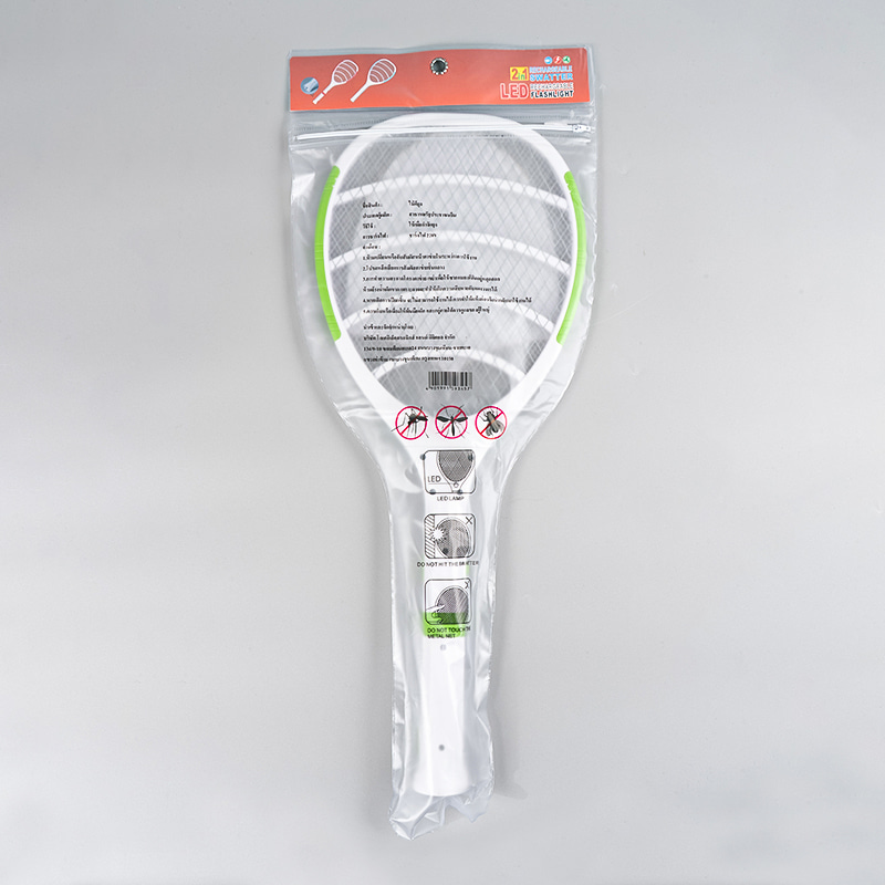 FF-808 拆卸带 LED 灯的手电筒 铅酸电池 400mAh 家用电动蚊拍