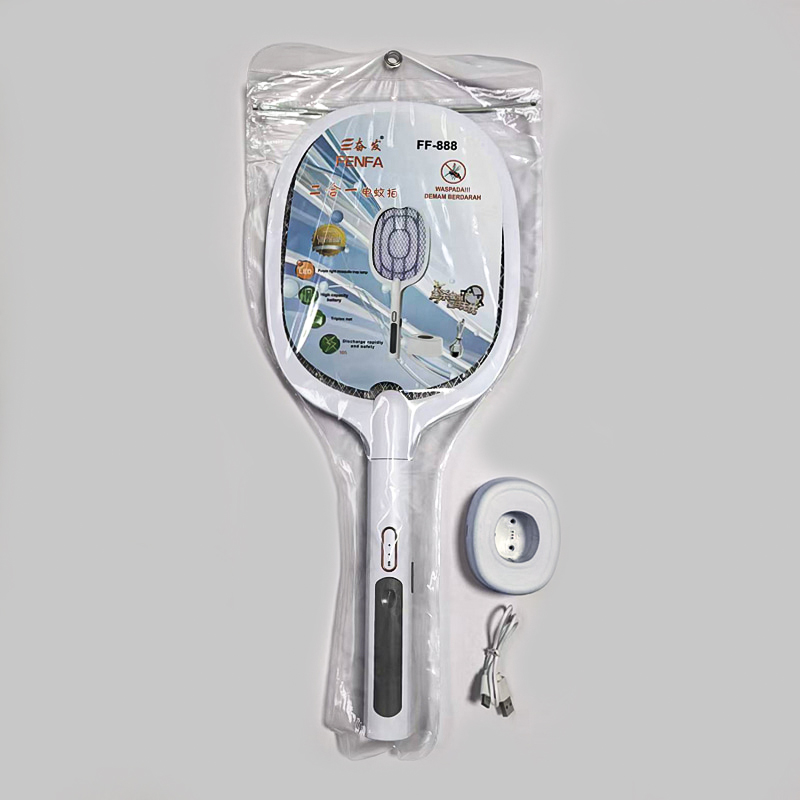 FF-888A 1200mAh 底部充电刺绣图案灯 USB 底座高效电动蚊式灯